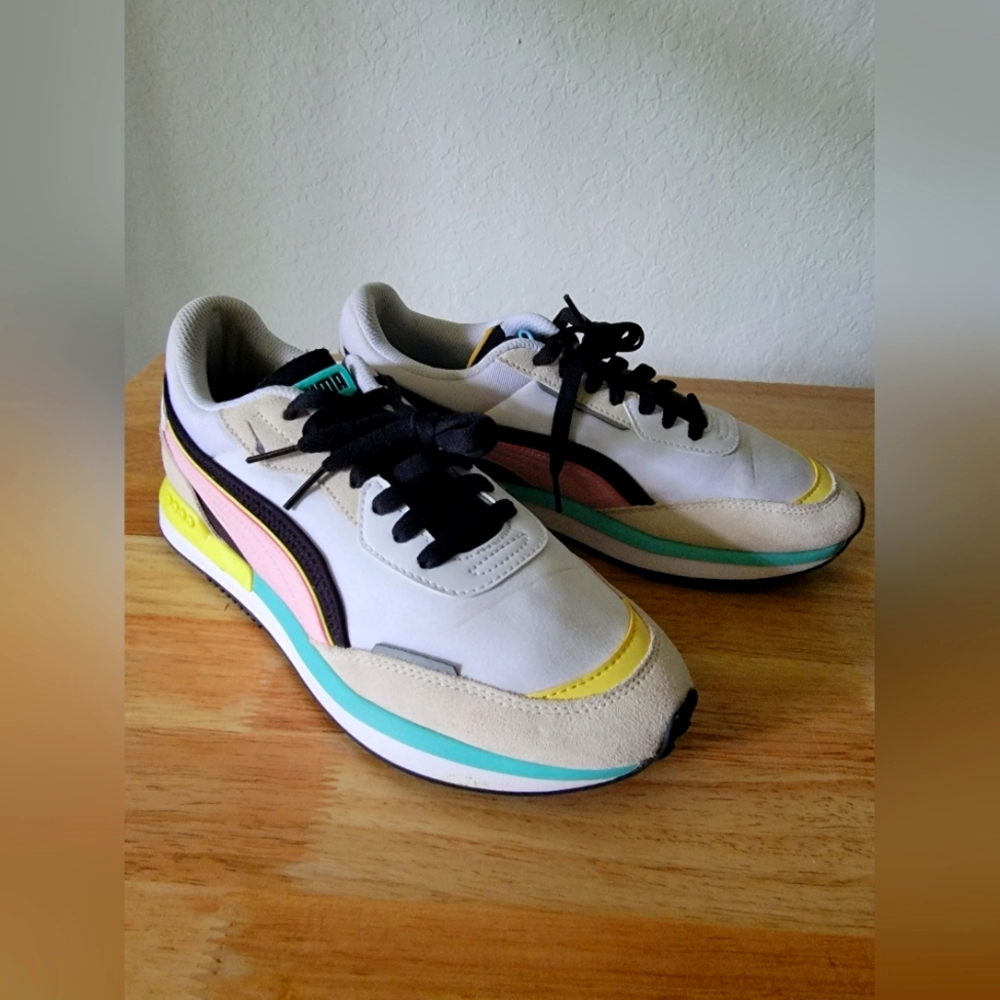 Puma City Rider Shoes Grey/Pink